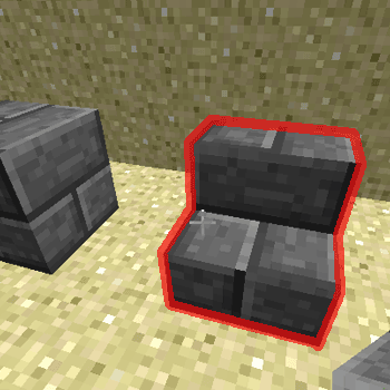 An angled block