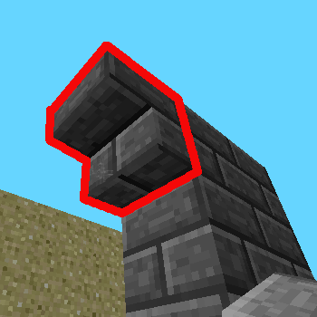 Placing a block to build a window