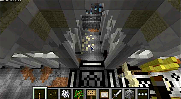 view of lantern and north transept from above